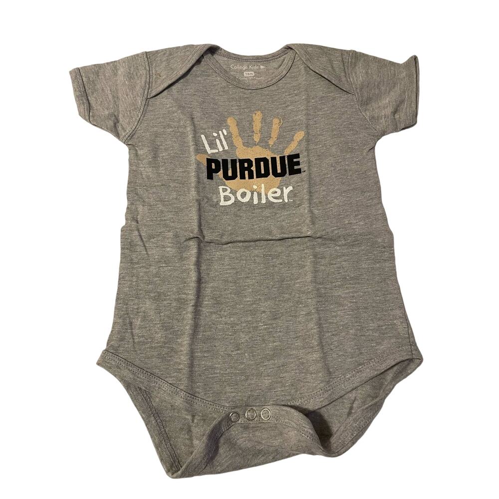 College Kids Purdue University One Piece Short Sleeve Snap Logo Cotton 18 mo